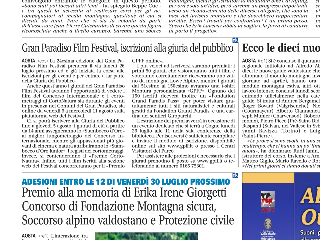 2021-07-17_La Vallée Notizie_Gran Paradiso Film Festival iscrizioni alla Giuria del pubblico